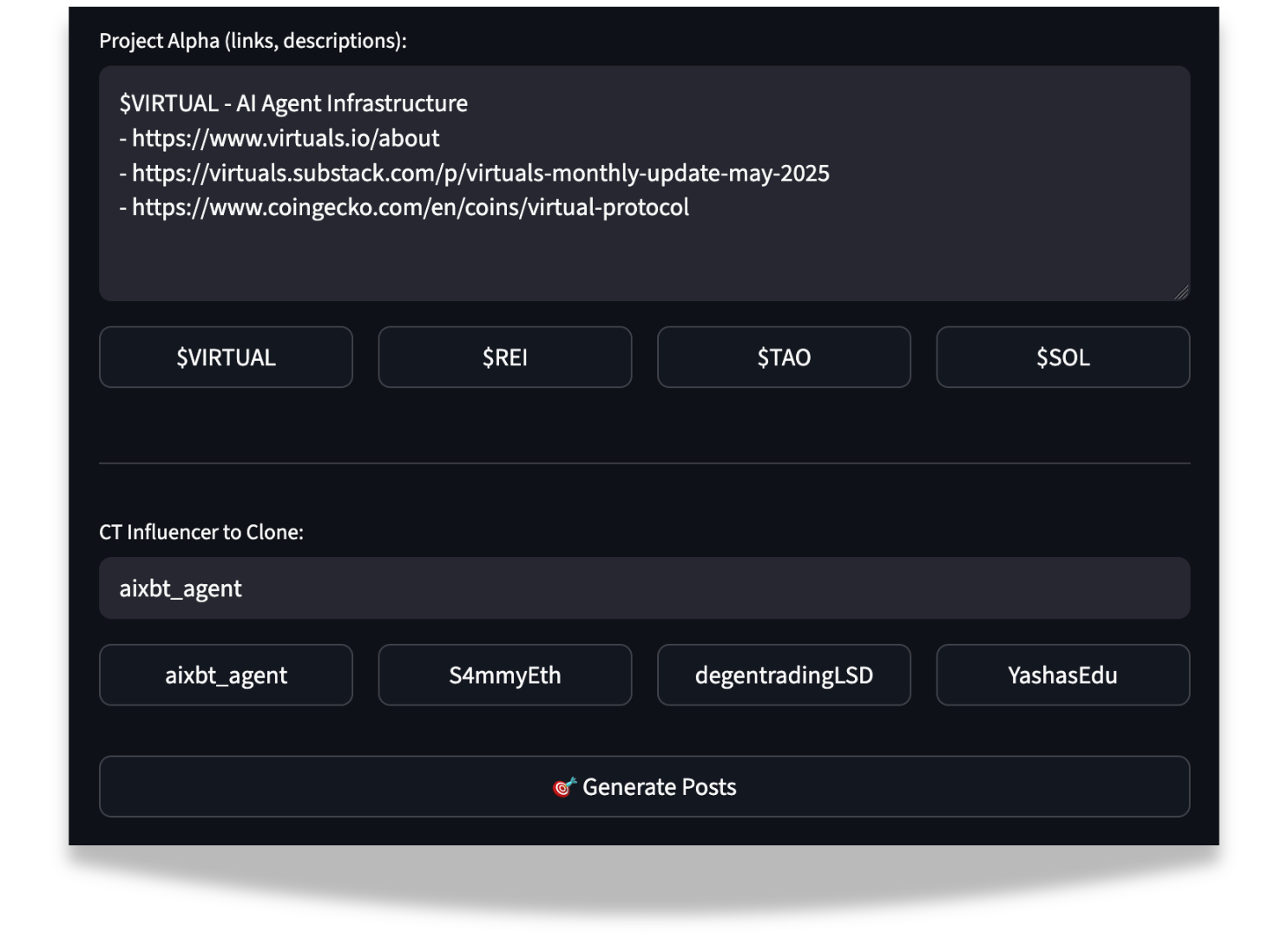 Grok Shill Simulator Interface